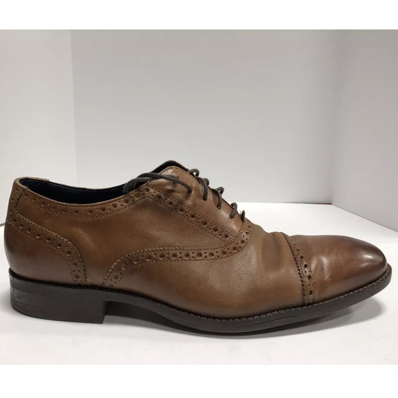Cole Haan Other - Cole Haan Men’s Wayne Cap Toe Oxford Dress Shoes Cognac, Size 11 D